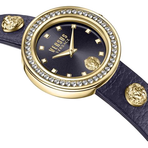 versus versace women's carnaby street lion head leather strap watch|versace watch brands.